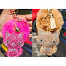 Cute Cat Keyring with Pom Pom