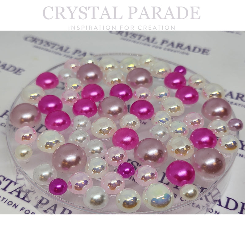 Zodiac Flatback Pearl Mix - Pink Beret x80pcs