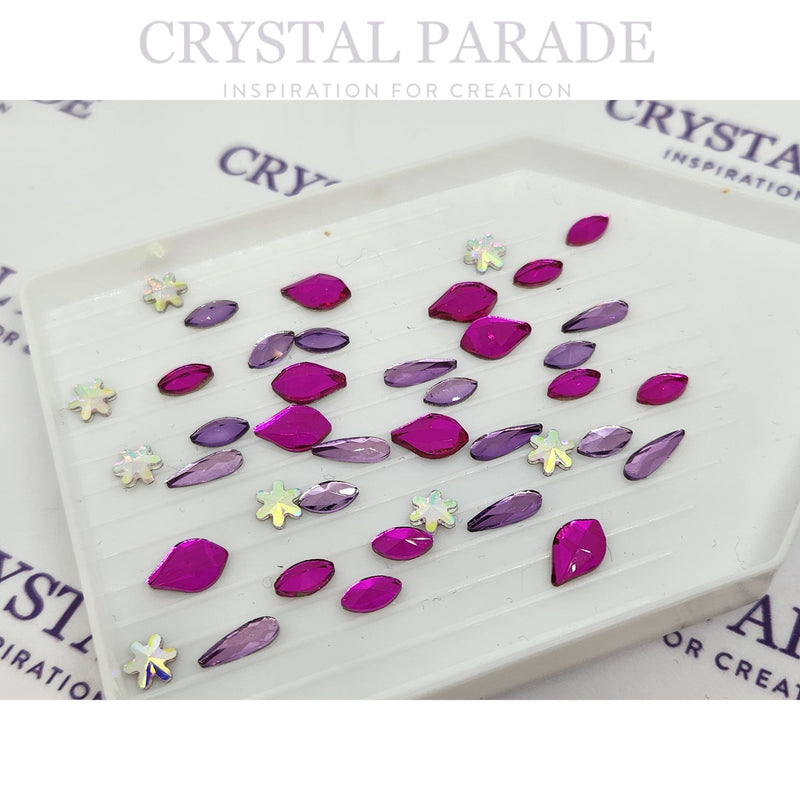 Zodiac Crystal Shape Mix - Pink Christmas