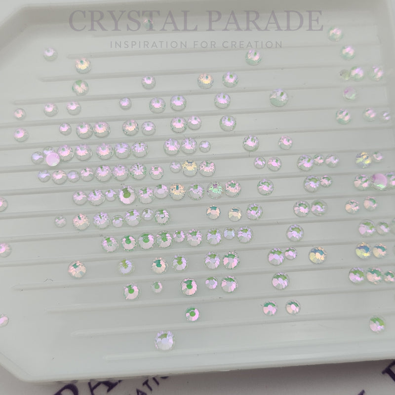 Zodiac Crystals Mixed Sizes Pack of 200 - Pink Green Aurora