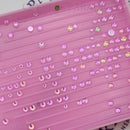 Zodiac Crystals Mixed Sizes Pack of 200 - Pink Green Aurora