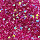 Preciosa Bicone Bead Fuchsia AB