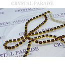 Preciosa Vintage Cupchain Raw Brass Setting - Burgundy Various Sizes