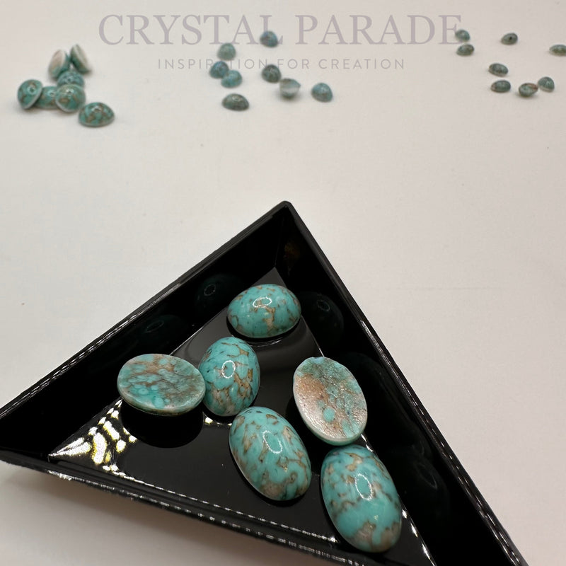 Preciosa Oval Cabochon - Marble Turquoise (03191)