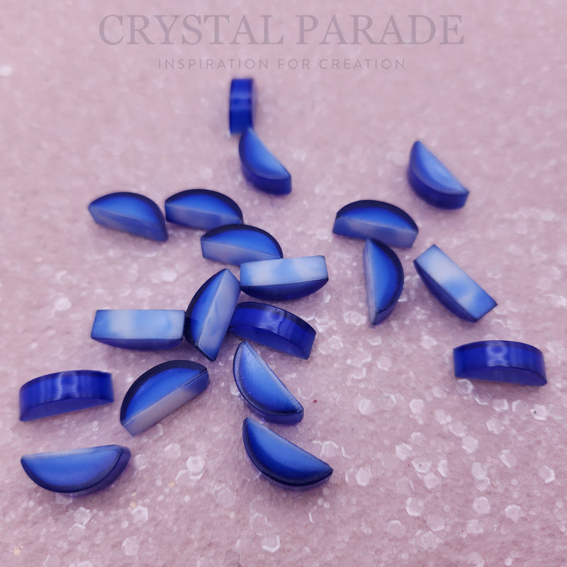 Preciosa Crescent Cabochon - Cobalt (04974)