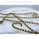 Preciosa Vintage Cupchain Raw Brass Setting - Jet Hematite SS12 (3.2mm)