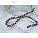 Preciosa Vintage Cupchain Raw Brass Setting - Light Sapphire SS12 (3.2mm) 1m