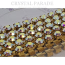 Preciosa Cupchain Gold Setting - AB SS34 (7mm)- 1 Metre