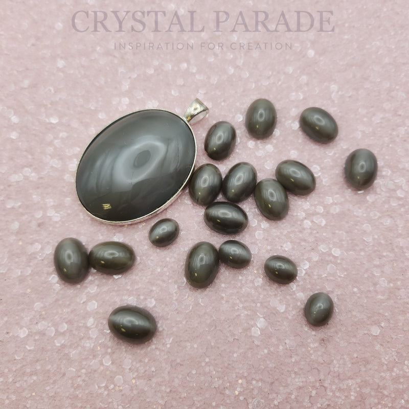 Preciosa Oval Cabochon - Grey (03808)