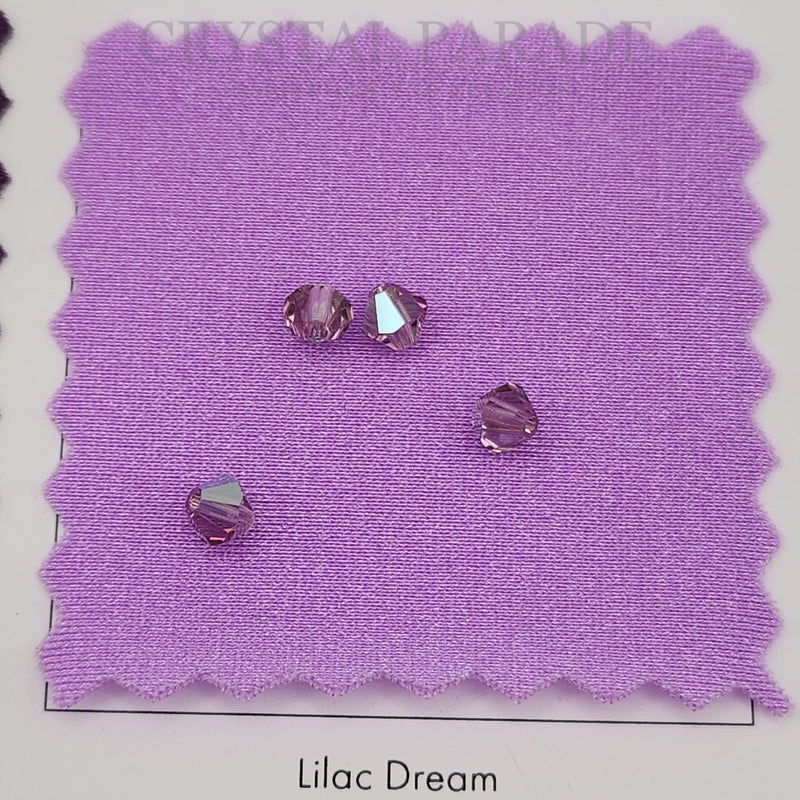 Preciosa Bicone Bead Light Amethyst Glitter