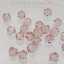 Preciosa Bicone Bead Light Rose AB