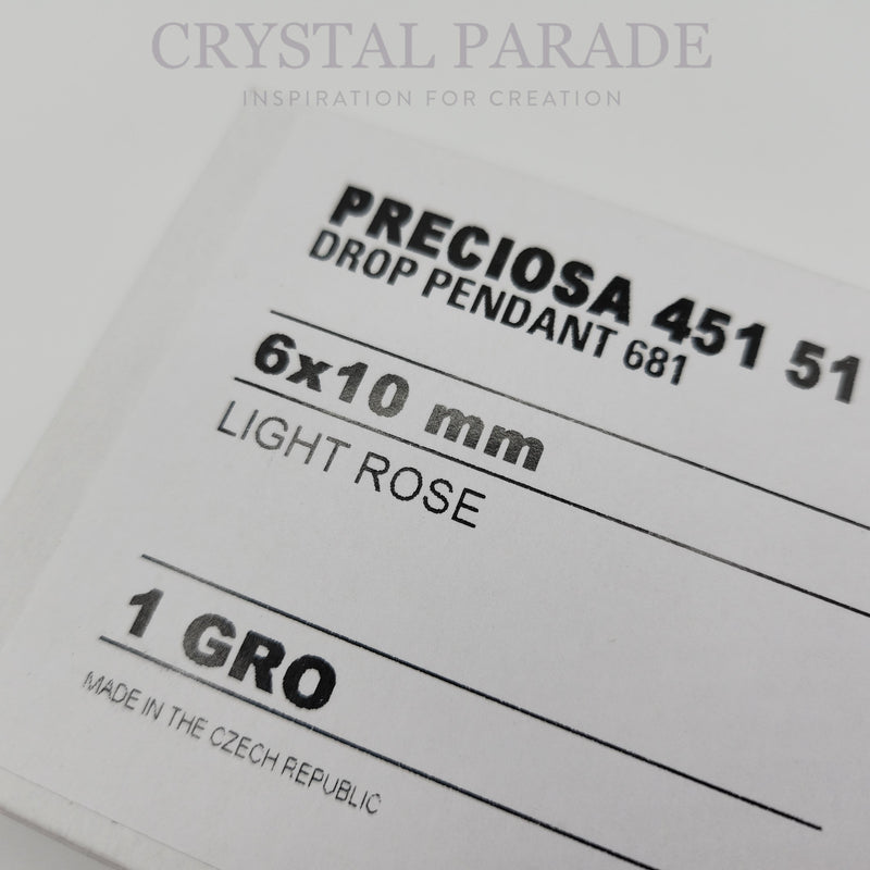 Preciosa MC Drop Pendant 681 - Light Rose