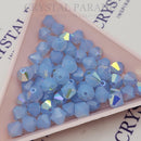 Preciosa Bicone Bead Light Sapphire Opal AB