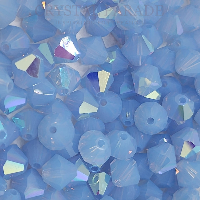 Preciosa Bicone Bead Light Sapphire Opal AB