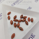 Preciosa Navette Cabochons - Marbled Coral (03298)