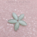 Preciosa Navette Glass Cabochons - Moonshine Green (01192)