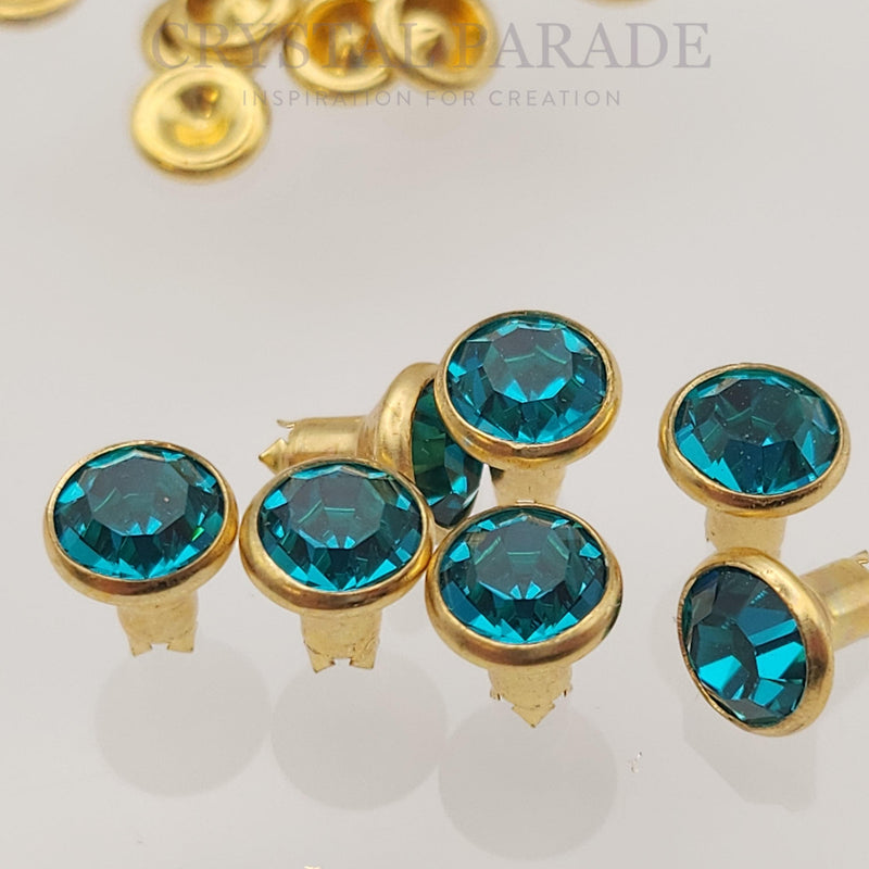 Preciosa Rivet with Maxima Crystal - Blue Zircon