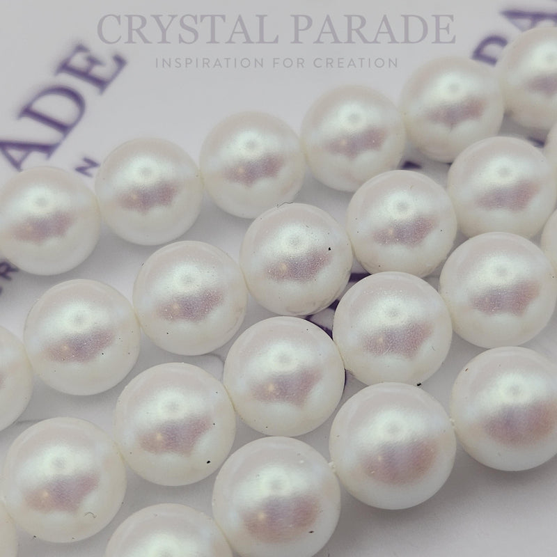 Preciosa Round Pearl Pearlescent White