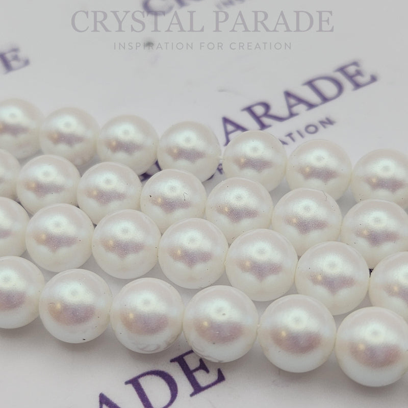 Preciosa Round Pearl Pearlescent White
