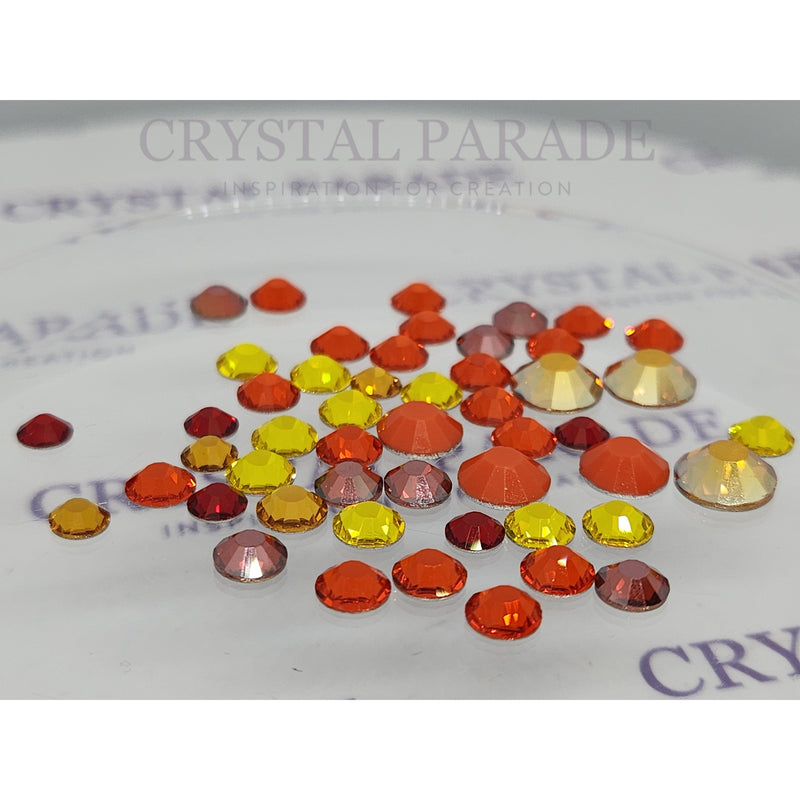 Preciosa Crystals Mixed Sizes SS16 - SS34 Pack of 50 - Sunset Mix