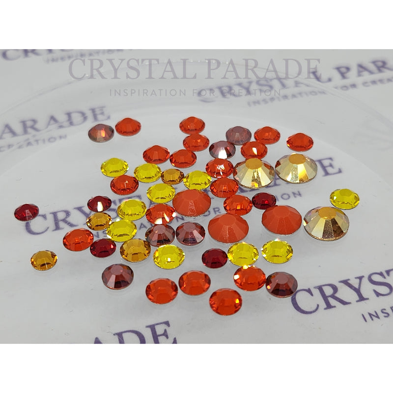Preciosa Crystals Mixed Sizes SS16 - SS34 Pack of 50 - Sunset Mix