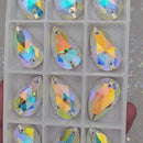 Zodiac Crystal Peardrop Sew on Stone - AB