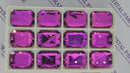 Limited Edition - Zodiac Sew on Stone Emerald Cut - Vitrail Rose