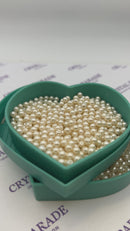 Preciosa Vintage Half-Drilled Round Pearls - Creamrose