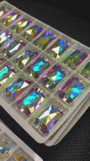 Zodiac Sew on Stone Emerald Cut - AB