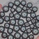 Preciosa Vintage Round Pearls - Dark Grey