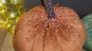 Hand Embellished Plush Pumpkins - Set of 3 - Autumn Leaves