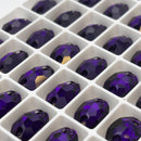 Zodiac Crystal Oval Sew on Stone - Pure Purple