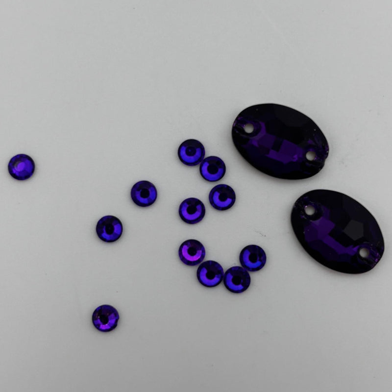 Zodiac Crystal Slim Baguette Sew on Stone - Pure Purple