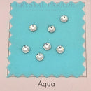 Preciosa Hotfix Crystals Viva12 - Silver Aquamarine