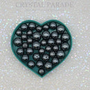 Preciosa Vintage Round Pearls - Dark Grey