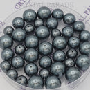 Preciosa Vintage Round Pearls - Dark Grey