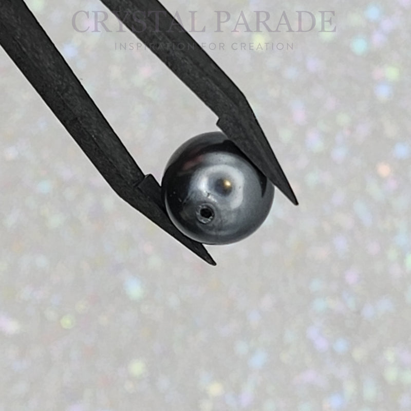Preciosa Vintage Round Pearls - Dark Grey