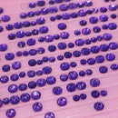 Zodiac Crystals Mixed Sizes Pack of 200 - Pure Purple