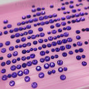 Zodiac Crystals Mixed Sizes Pack of 200 - Pure Purple