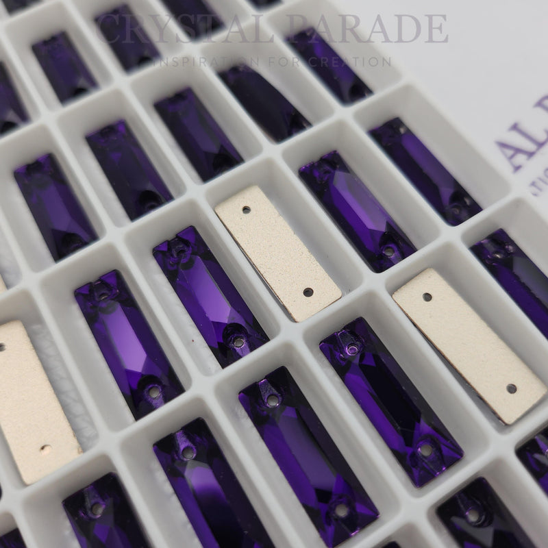 Zodiac Crystal Slim Baguette Sew on Stone - Pure Purple