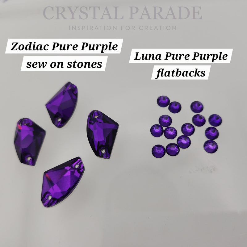 Zodiac Crystal Rivoli Sew on Stone - Pure Purple