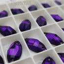 Zodiac Crystal Navettes Sew on Stone - Pure Purple