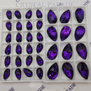 Zodiac Crystal Peardrop Sew on Stone - Pure Purple