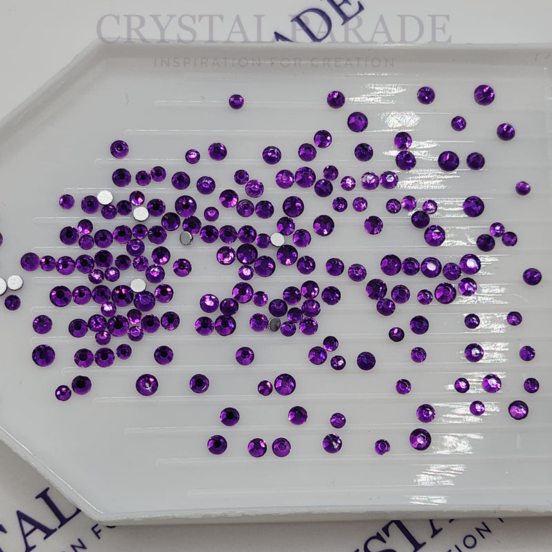 Zodiac Crystals Mixed Sizes Pack of 200 - Grape Purple