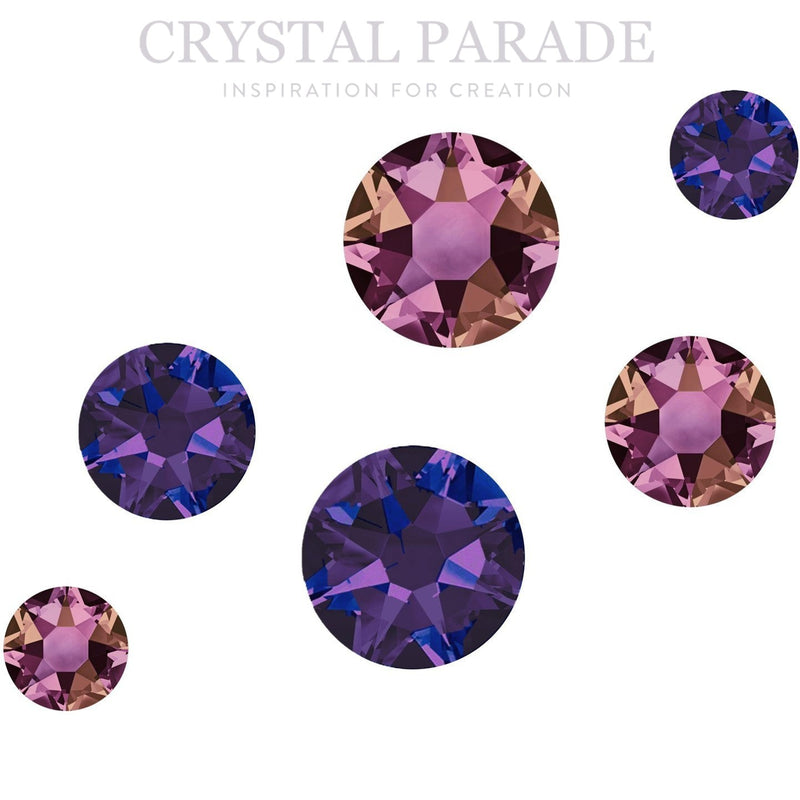 Zodiac Crystals Mixed Sizes Pack of 200 - Violet Blue