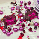 Swarovski and Luna Bumper Mix x225 - Raspberry Kisses + Caviar Beads