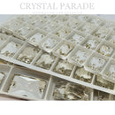 Limited Edition - Zodiac Crystal Rectangle Sew on Stone - Clear