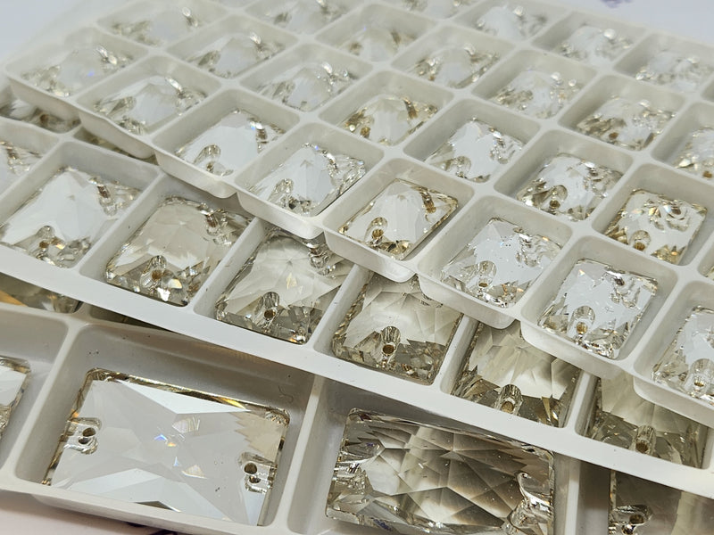 Zodiac Sew on Stone Rectangle - Clear