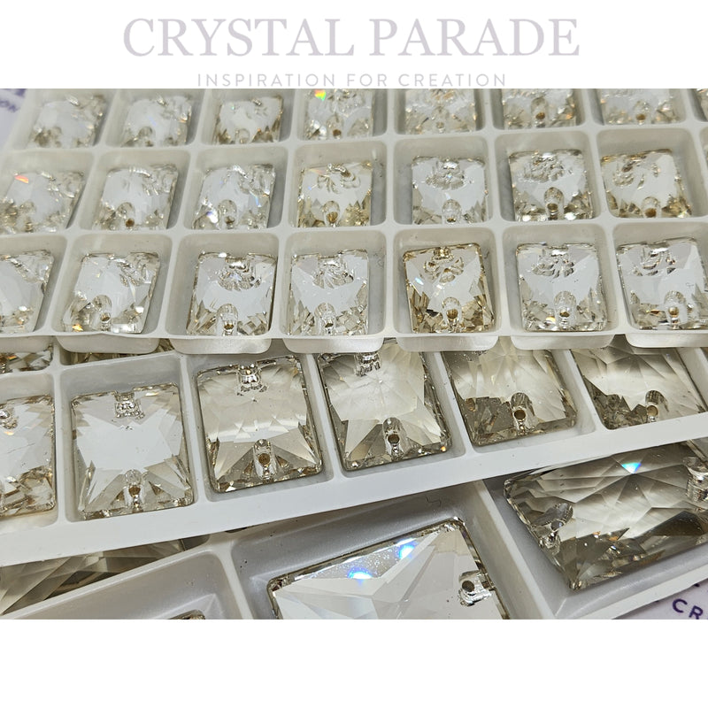 Zodiac Crystal Rectangle Sew on Stone - Clear