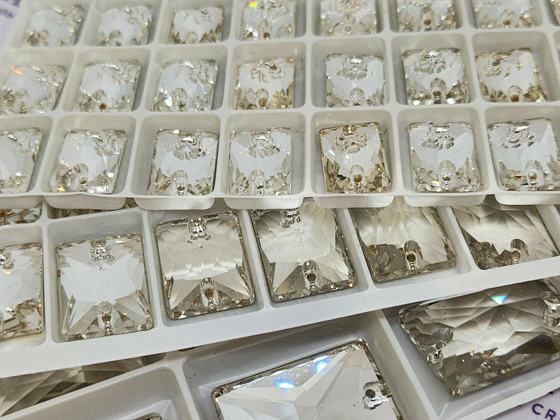 Zodiac Sew on Stone Rectangle - Clear